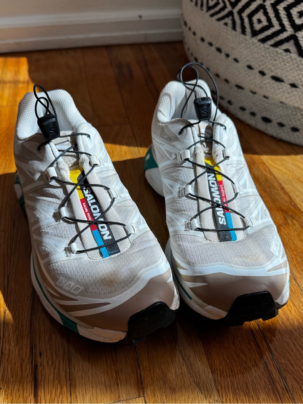 Salomon XT-6 White & Teal Sneakers